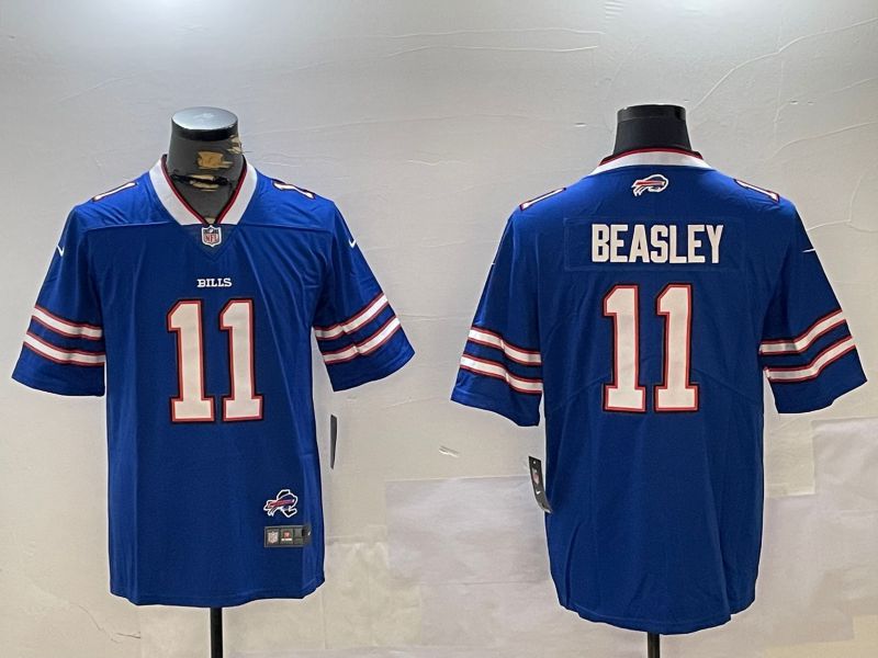 Men Buffalo Bills #11 Beasley Blue Second generation 2024 Nike Limited NFL Jersey style 2